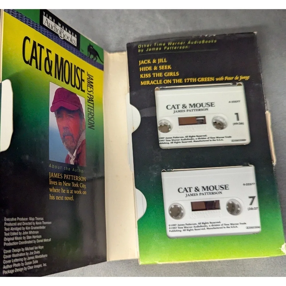 Audio Book Cat & Mouse James Patterson Read By Anthony Heald 4 Cass 6 Hours